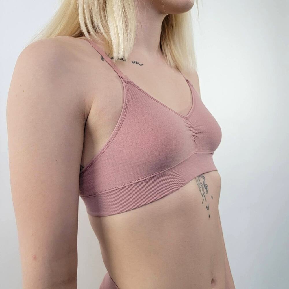 Dusty Pink Plain Lingerie Set - S - Picture 5 of 6